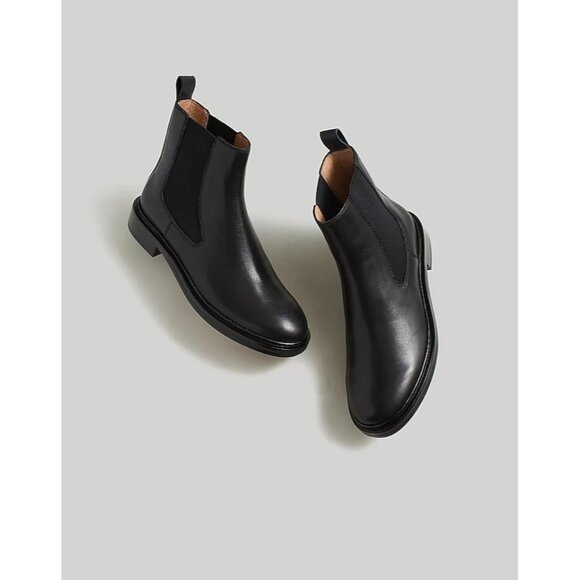 Madewell The Benning Chelsea Boot in True Black Leather - Picture 1 of 9